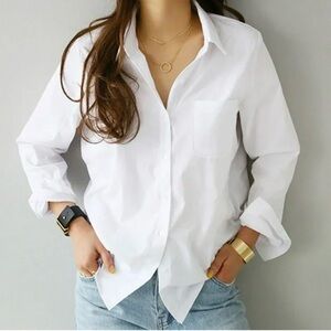 Classic White Button-Down Shirt for Women